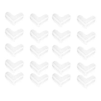 20 Опаковки ъглови визии Прозрачни Ъглови Протектори Предпазват от Нараняване на главата на детето Маси, Мебели и остри ръбове (L-образни)