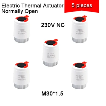 5 нагревателни елементи 230 В нормално отворен и нормално затворен тип M30*1,5 мм електрически външен нагревател executive TRV термостатичен радиатор