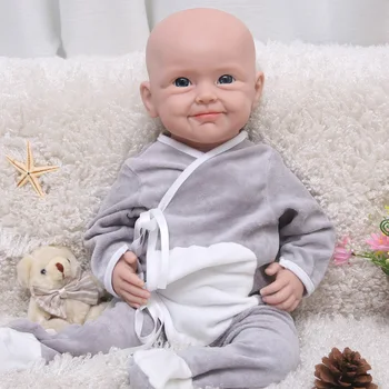 48 см Имитативната кукла-реборн, сладко момче, момиче, напълно силиконова детска играчка, кукла може да се изкъпе без трансплантация на коса