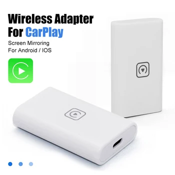 Кабелен безжичен Адаптер за CarPlay Android Auto 4 В 1 USB CarPlay Dongle с Огледален Дисплей на екрана за смартфони iPhone и Android