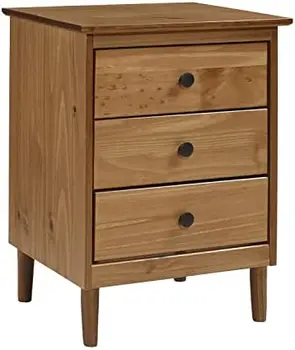 Дървено шкафче с 3 чекмеджета, приставной масичка за съхранение в спалнята, чекмедже и рафт, малка странична масичка, 18 инча, бял