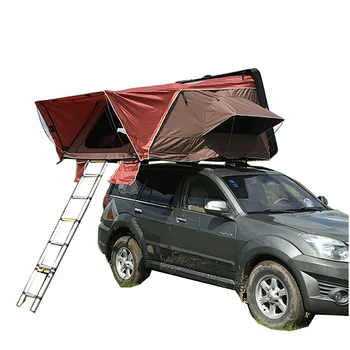 Висококачествена алуминиева автомобилна външна палатка на покрива на къмпинг 2-3 човека на покрива горната част на палатката е мека обвивка
