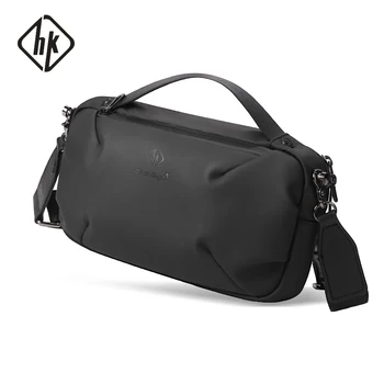 HK Модерна чанта през рамо, Оксфорд мъжка чанта, нова нагрудная чанта, мъжки тенденция чанти, богат на функции водоустойчива чанта за пътуване на къси разстояния
