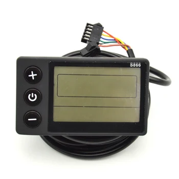 S866 Електрически велосипед Дисплей LCD метър за интелигентен контролер Ebike панел SM включете Електрически велосипед24v-36V A