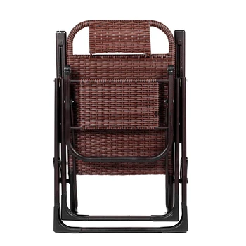 Домашни балкон складное оплетка стол от тръстика ръчно изработени, преносимо столче с възможност за сгъване на облегалката, което не изисква инсталация и лесна за лежании и седалка
